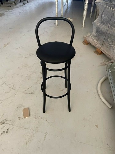Sgabello ferro nero con - nero,