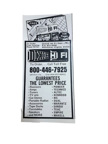 Pubblicità dixie 1978 - dixie, hi