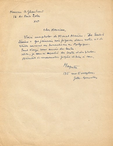 René magritte lettera - rené, magritte.