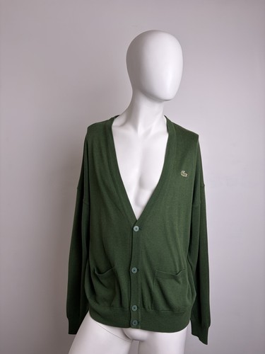 Cardigan lacoste verde uomo - cardigan,