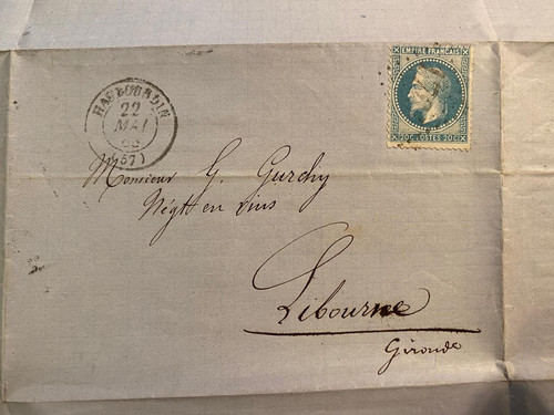 1868 lettera filatelica - 1868,