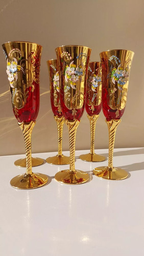 Tre fuochi murano set 6 - tre,
