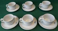SET 6 TAZZINE + PIATTINI CAFFÈ PORCELLANA TOGNANA AERONAUTICA MILITARE. AC54/60