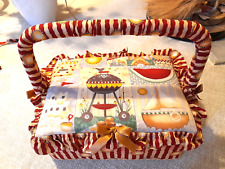 CESTINO DA CUCITO VINTAGE IMBOTTITO 27x20x12h cm