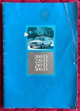 MERCEDES 200 D, 220 D, 240 D, 300 D - catalogo anni '80