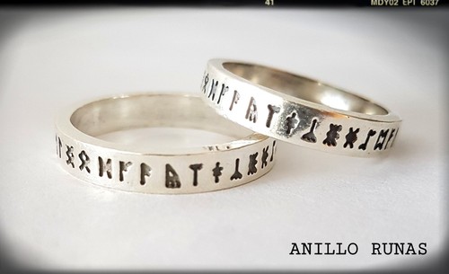 Anillo runas plata - runas, de