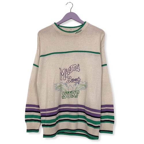 Maglione vintage bianco con - vintage,
