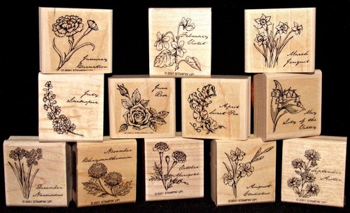 Timbri gomma fiore - timbri,