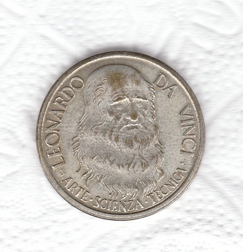 Rara medaglia leonardo - leonardo, da