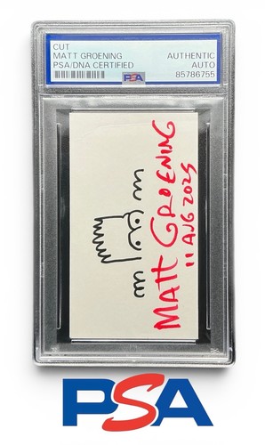 Matt groening signed bart - matt, &