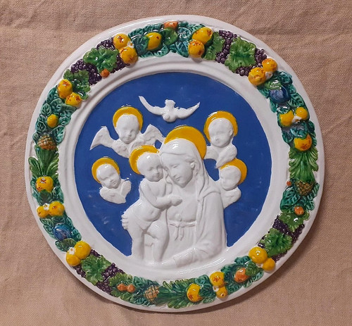 Madonna bambino angelo - ,