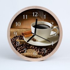 Orologio da Parete Tondo Legno 30cm Classicio caffè rotondo Decorazione