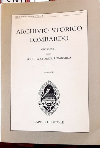 Archivio storico lombardo - archivio,
