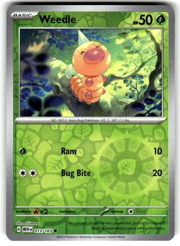 Weedle reverse holo common - weedle,