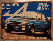 Plaque métal vintage renault - plaque,