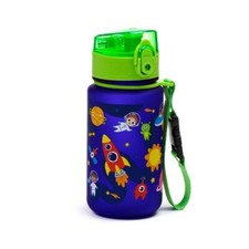 Borraccia infrangibile bambini Spazio Pianeti 350ml con cinturino clip BPA free