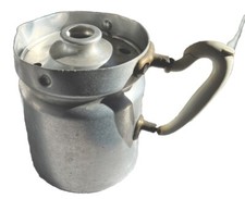 VECCHIO BOLLILATTE PENTOLA UTENSILE DA CUCINA VINTAGE ALLUMINIO 99,5 ELECTRUM.