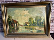 Antico quadro olio Watzmann