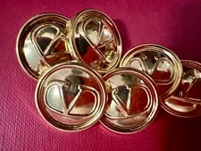 6 bottoni retro gambo metallo