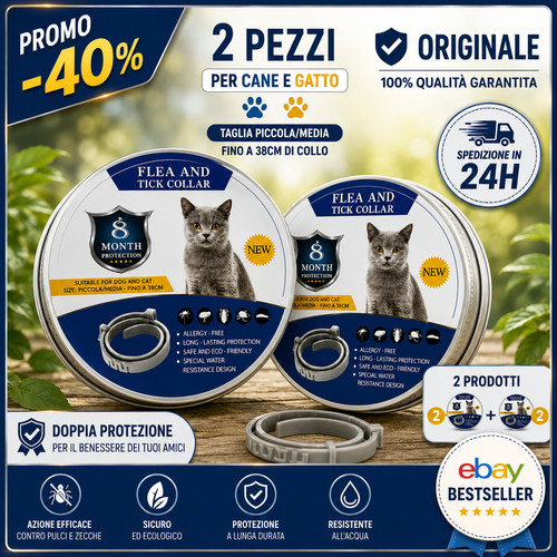 Collare gatto antiparassitario - collare,