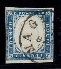 SARDEGNA 20 CENTESIMI ANNULLO