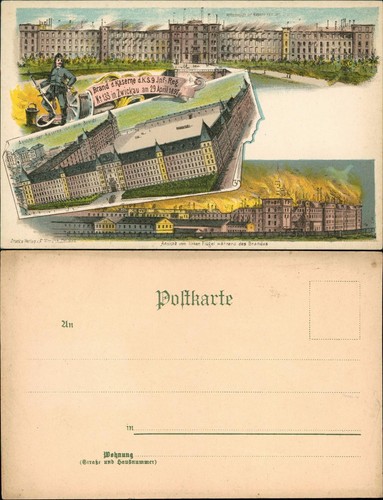 Cartolina litografica zwickau - litografica,