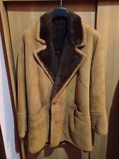 Giacca Cappotto Bellissimo Montone Vera Pelle SHEARLING da Uomo Taglia 50