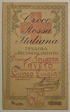 CROCE ROSSA ITALIANA TESSERA