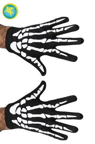 Guanti halloween scheletro - guanti,