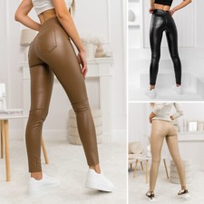 Leggins pantaloni ecopelle