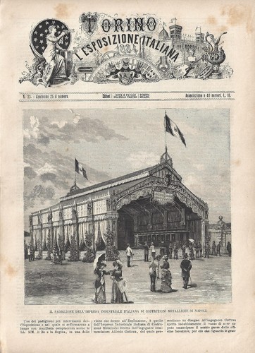 Antique print turin parco - antique,