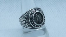 ANELLO VETERANI ARGENTO 925 VETERAN RING STERLING SILVER MILITAR US