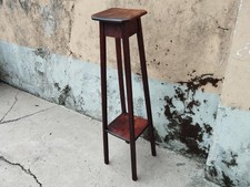 ANTICA COLONNA PORTAVASO LIBERTY DA ARREDO IN LEGNO MASSELLO