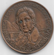 ALESSANDRO MANZONI MEDAGLIA