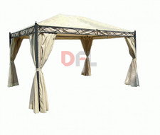 GAZEBO GAZEBI VITTORIA CON TELI LATERALI ZANZARIERA MT. 3X3 ECRU'