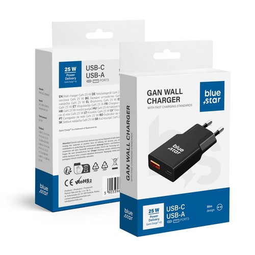Blue star caricabatterie 25w - blue,