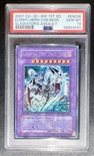 PSA 9 E-HERO CHAOS NEOS GLAS-GHOST RARE GLAS-EN036 1st GLADIATOR'S ASSAULT ENGL