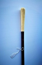 BASTONE ANTICO - LEGNO - IMPUGNATURA A PENNACCHIO (felure) - PUNTALE IN CORNO