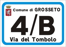 Numeri civici numero civico in metallo pellicola rifrangente ALLUMINIO A NORMA