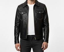 Giacca pelle cafe racer uomo