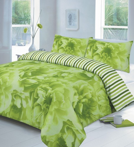 Set copripiumino floreale lime