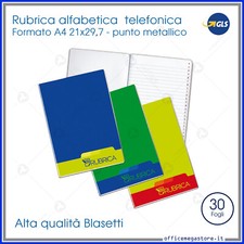 quaderno rubrica alfabetica