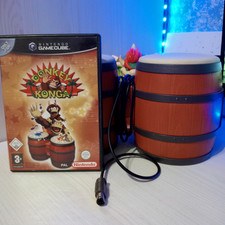 NINTENDO DONKEY KONGA GAMECUBE PAL CON BONGHI CIB TESTATI FUNZIONANTI
