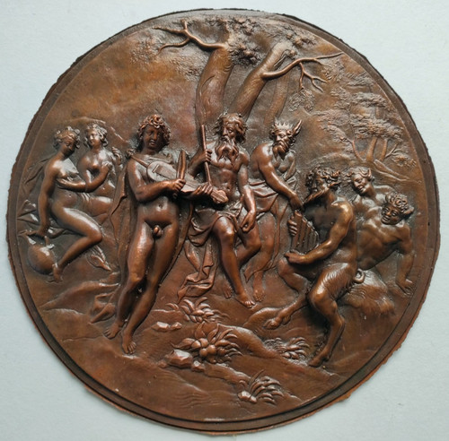 Ancien bas relief - relief, joute