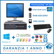 POSTAZIONE AZIENDALE UFFICIO PC COMPUTER FISSO DESKTOP 4GB RICONDIZIONATO INTEL