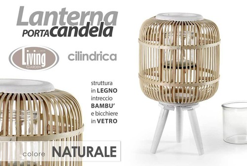 Lanterna portacandela piantana - portacandela,