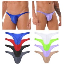 Tiaobug uomo lucido perizoma tanga vita bassa slip elasticizzato bikini micro tanga