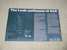 SAE Annuncio, 2 Quaderni, Intera 1977 Linea ! Amplificatori, Pre, Eq , Info