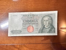 BANCONOTA LIRE 5000 COLOMBO I