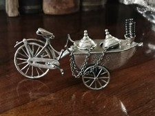 Carretto gelato gelataio bici vintage miniatura argento sterling 925 Medusa Oro 